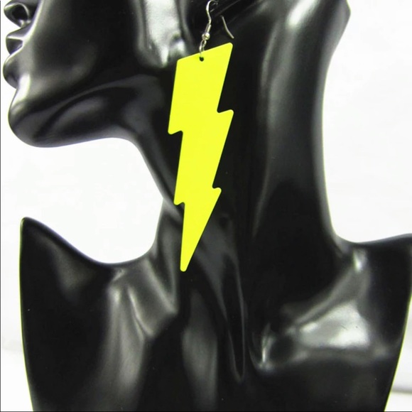 Jewelry - Earrings Lightning Bolts translucent or mirror approx. 12cm long (4.7 inches)